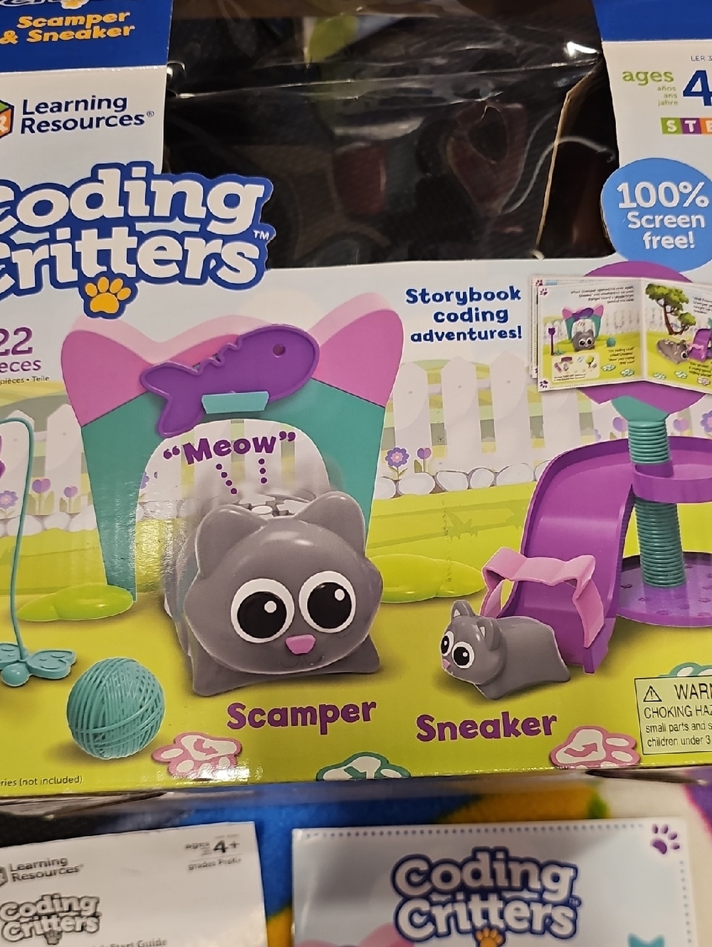 Learning Resources Coding Critters Scamper & Sneaker Playset - Gray & Purple